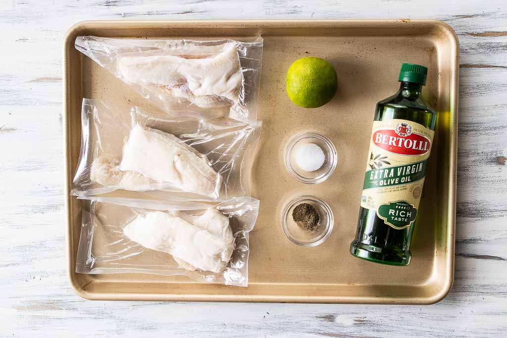 Ingredients for air fryer tilapia fillets.