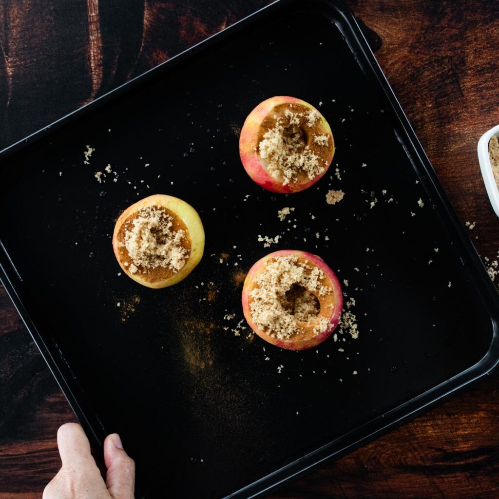 air fryer baked apples before baking